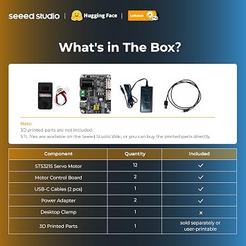 AI Robotic Arm Kit with Servo Motors LeRobot SO-ARM101 Pro Low-Cost (Without 3D Printed Parts) | 6-DOF, Open-Source, Compatible with NVIDIA Jetson