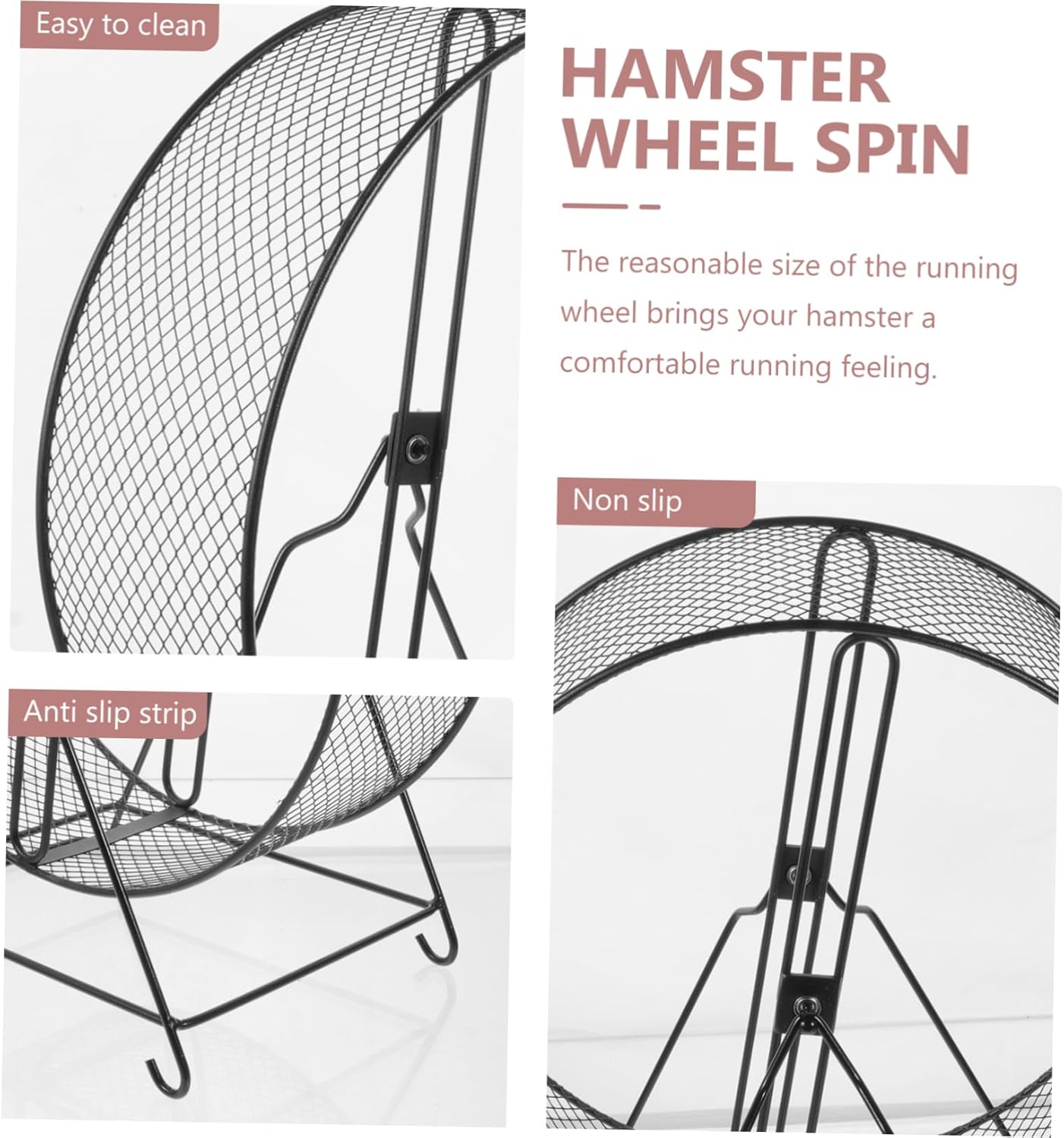 Silent Hedgehog and Hamster Running Wheel Toy Quiet Exercise Wheel for Squirrels Chinchillas and Small Pets with Bracket