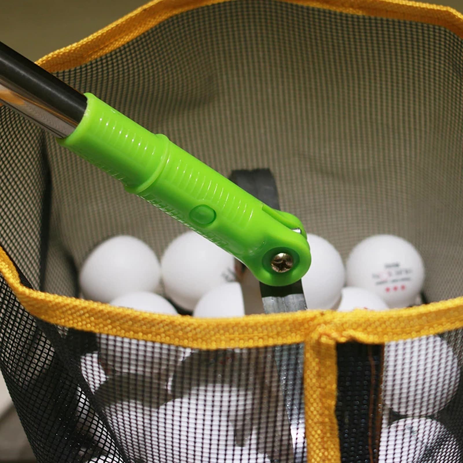 Raccoglitore di Palline da pingpong, Raccoglitore di Palline da Ping Pong Portatile, con Asta Retrattile e Impugnatura Antiscivolo, Raccoglitore di Palline da Esterno per Raccogliere e conservare pa