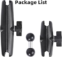 Vista 5 de Brazo de doble enchufe de doble extensión con adaptador de bola doble de 1 pulgada compatible con montaje de tamaño RAM B y otros dispositivos