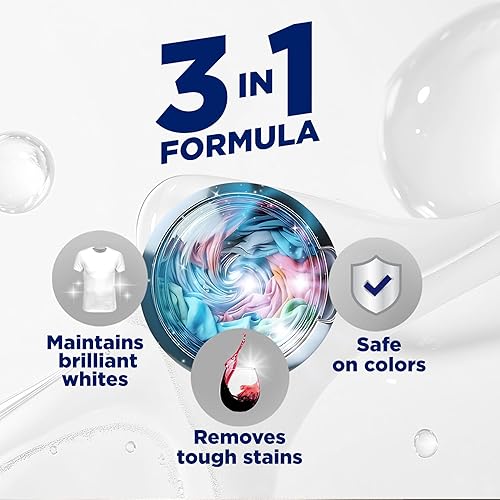 Miniatura 5 de OxiClean Triple Action White Revive - Blanqueador de ropa y polvo removedor de manchas, uso con detergente, blanquea e ilumina la ropa, elimina las