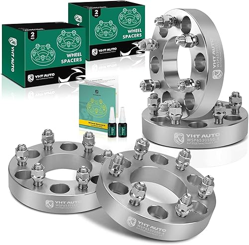 Miniatura 24 de YHTAUTO Espaciadores de rueda de 1.25 pulgadas para Ford F-150, Expedition y Lincoln Navigator 2003-2014, Mark LT, espaciadores de neumáticos Negro