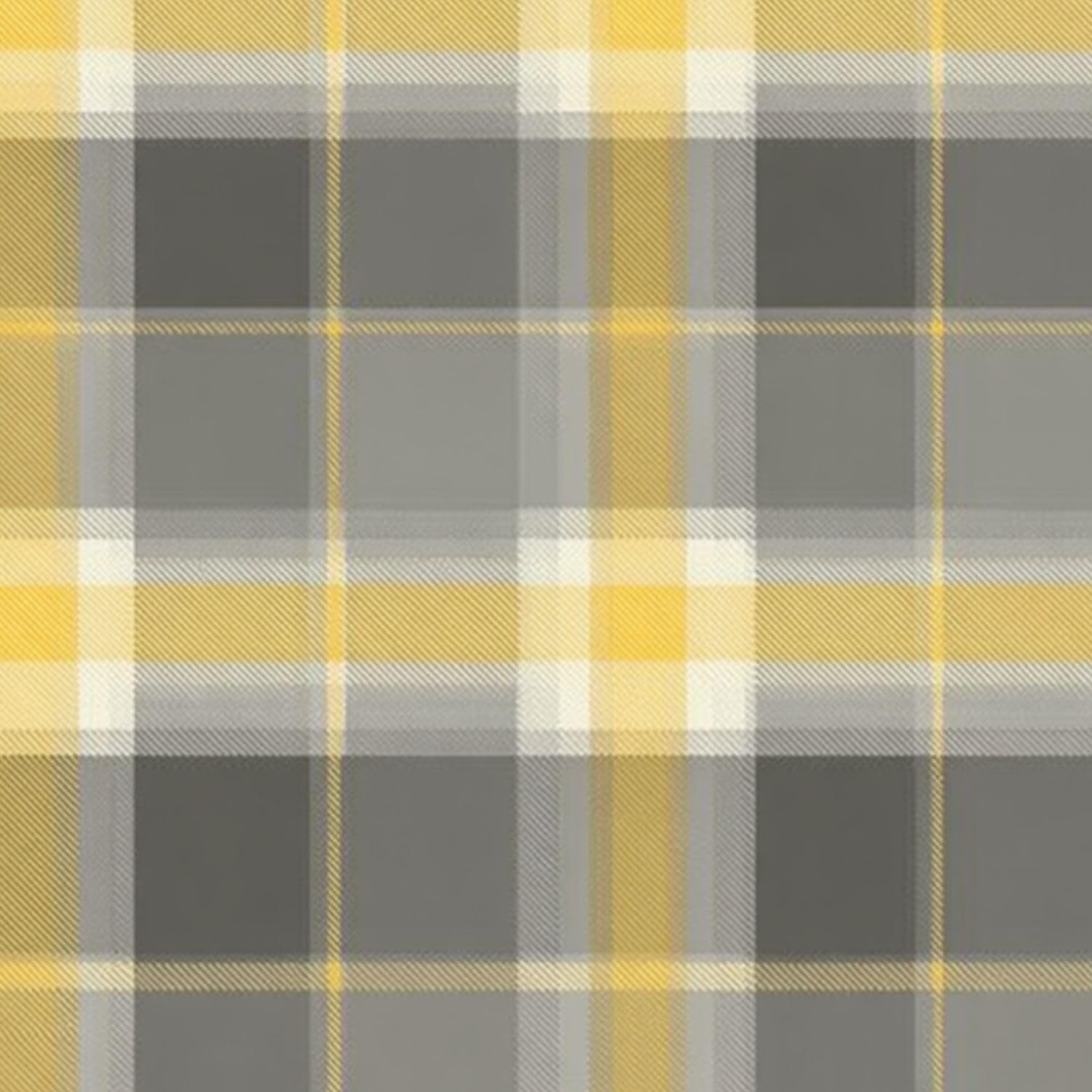Deruinvaio Gray/Yellow Self Adhesive Feature Removable Plaid Subtle Checkered Design Peel And Stick Vinyl Wallpaper Roll, Sticky Lining Paper For Bedroom, Living Room, Kitchen Walls