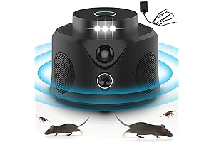 Ultra Pest Repellent Indoor, Safe Ultrasonic Pest Control with 9 Strobe Lights & PIR