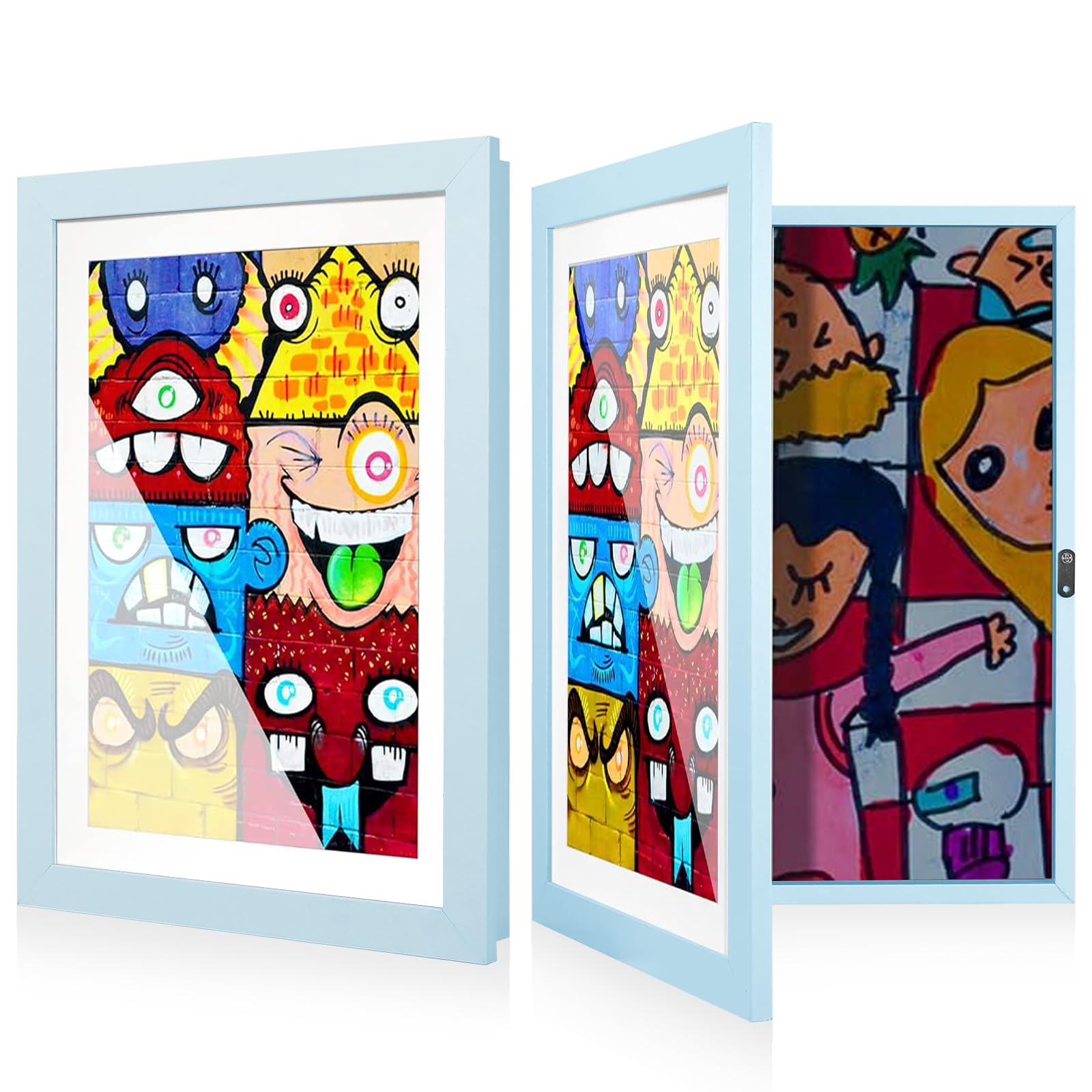 2 Cornici A4 Per Disegni Bambini - Cornice Apribile Con Capacità 150 Fogli - Foto 8