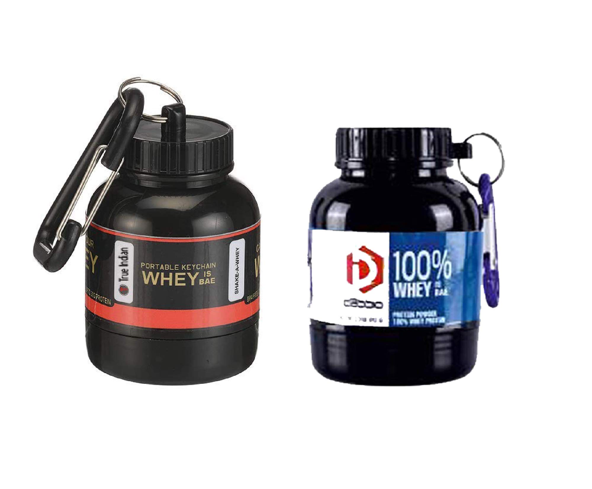 TRUE INDIAN Special Combo Offer Portable Protein Funnel or Supplement Powder Carrying Funnel and Container with Key-Chain - Pack of 2 (Black) (B08WWXQK6K) Amazon Price History, Amazon Price Tracker