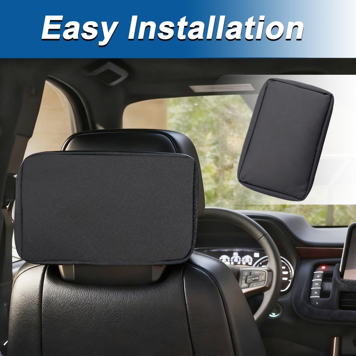 2PCS Rear Entertainment Neoprene Screen Protectors Shock Protector Covers Compatible with Chevy Tahoe/Suburban/GMC Yukon 12.6" rear entertaiment display For 2021-2025