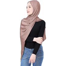 Luxury Silky Satin Hijab for Women, Shimmer Crinkle Muslim Head Scarf, Graceful Feminine Charm