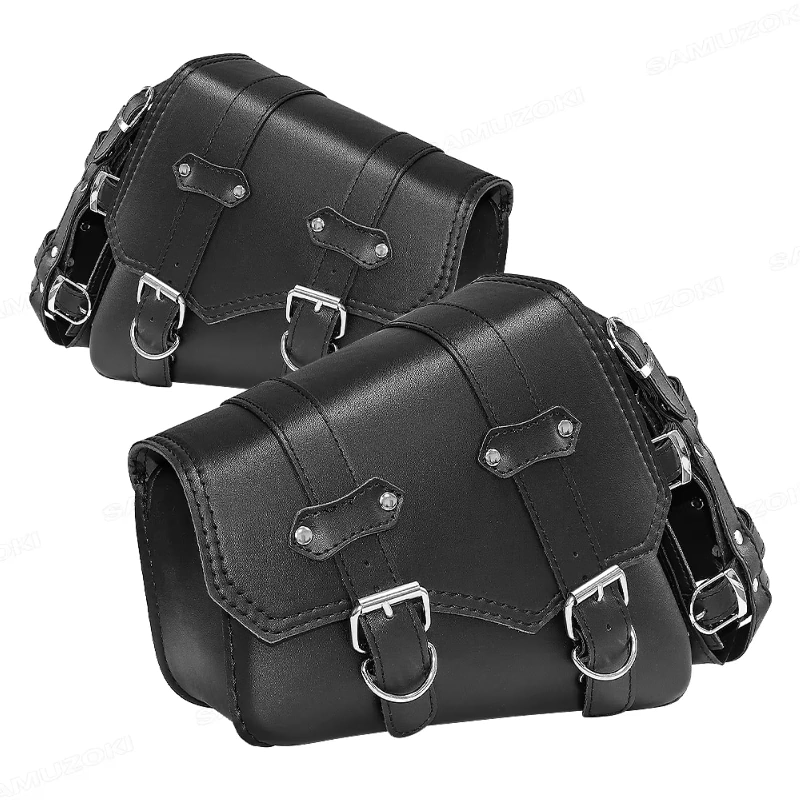 Compatibile Con Chopper Per Borsa Per Viaggio Sella In PU Nera Per Cruiser Con Modifica Degli Accessori Della Borsa Stoccaggio Moto Bollitore Sacche Moto(B)