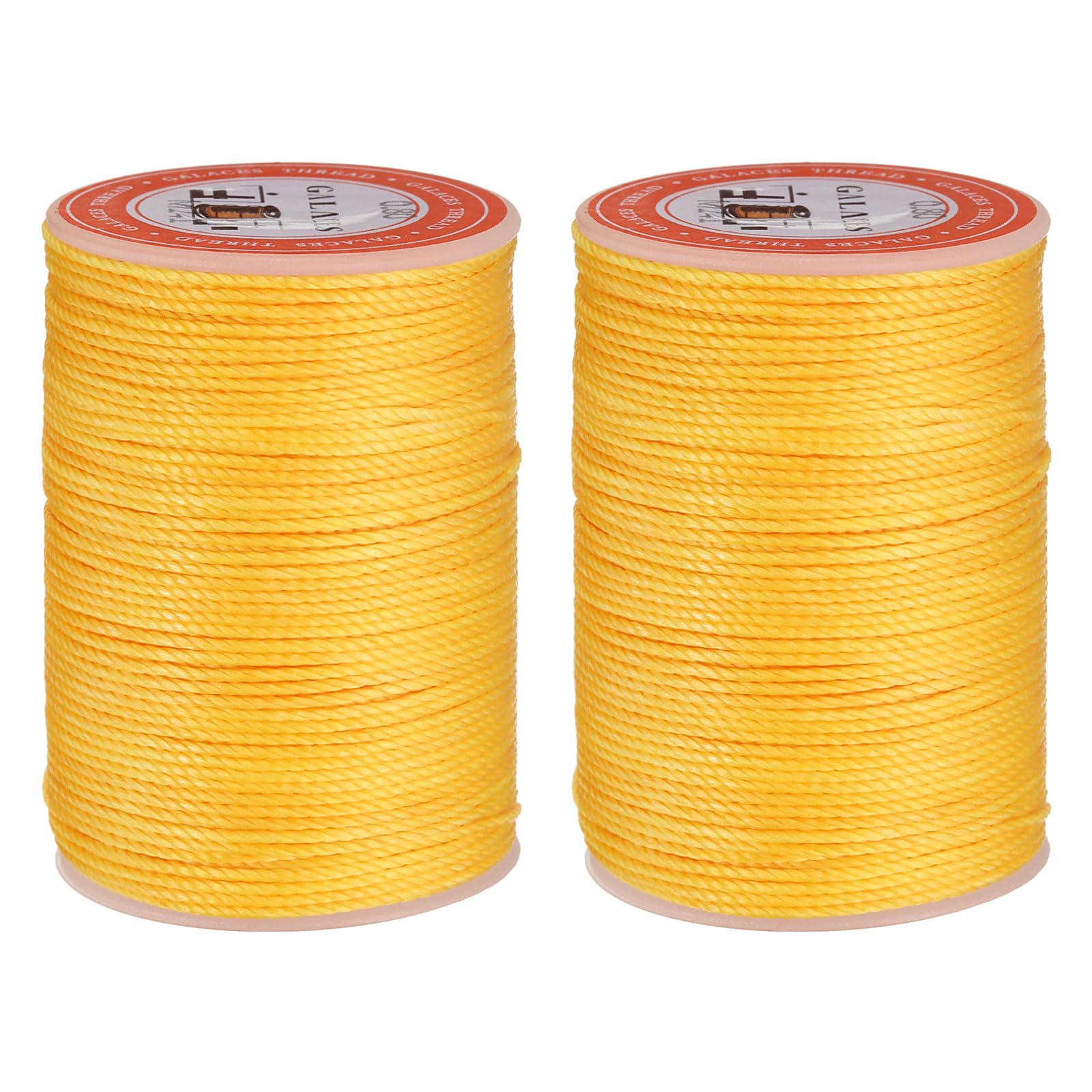 uxcell Round Leather Sewing Waxed Thread, 55m / 60 Yards Polyester Wax String, 0.80mm Wax Stitching Cord for Leather Crafts, Bookbinding, Bracelets