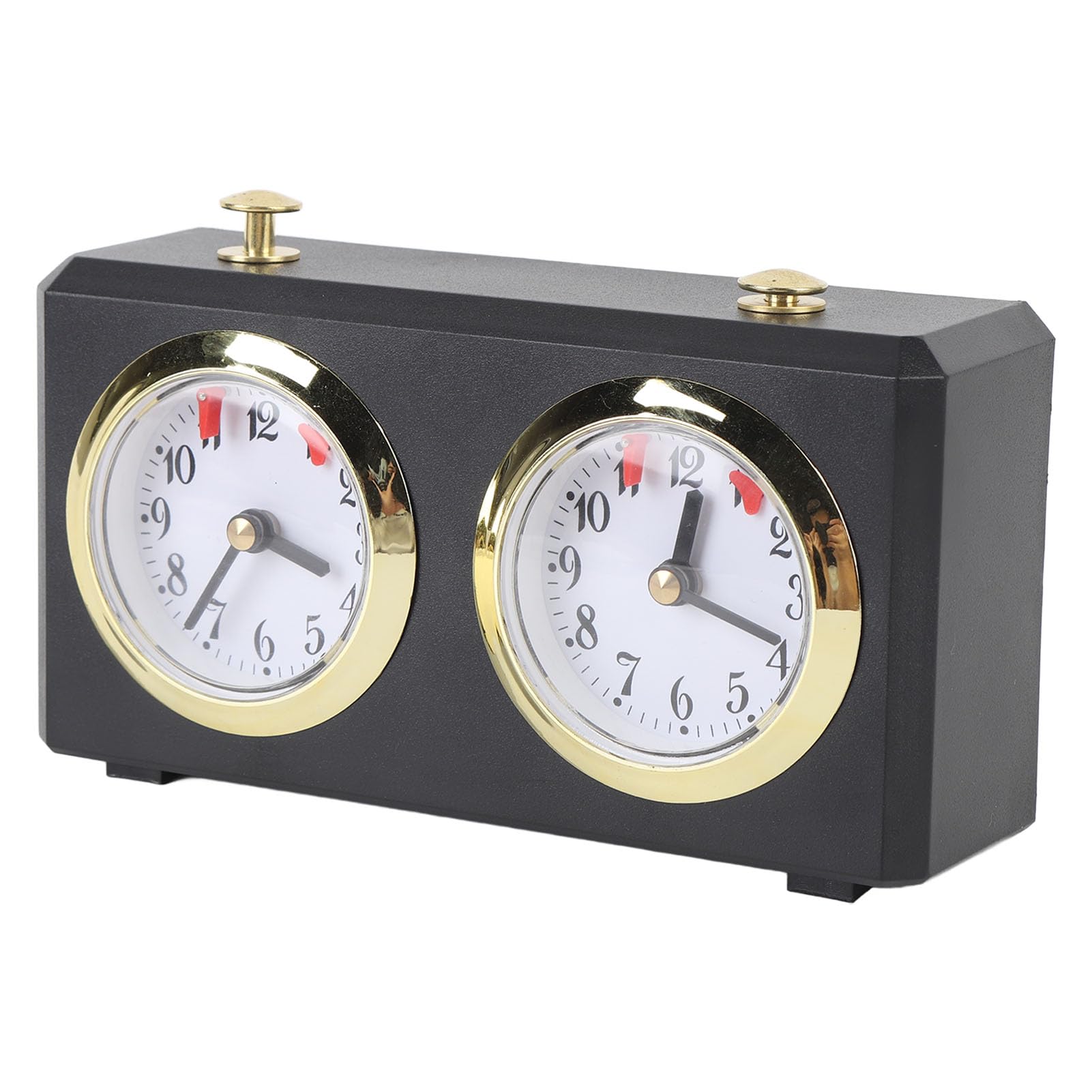 Tbest Orologio da Scacchi Meccanico Orologio da Scacchi Analogico Vintage Grandi Quadranti Meccanismo di Carica Competizioni Weiqi