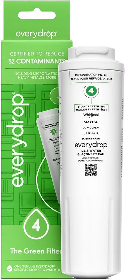 everydrop® by Whirlpool Ice and Water Refrigerator Filter 4, EDR4RXD1, Single-Pack