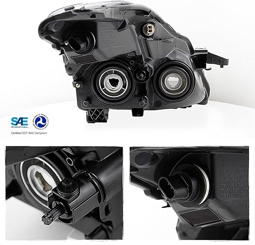 AKKON - Para Nissan Altima 2 Puertas Coupe D32 Cromo Claro Halógeno Tipo Faros Delanteros Par de Reemplazo