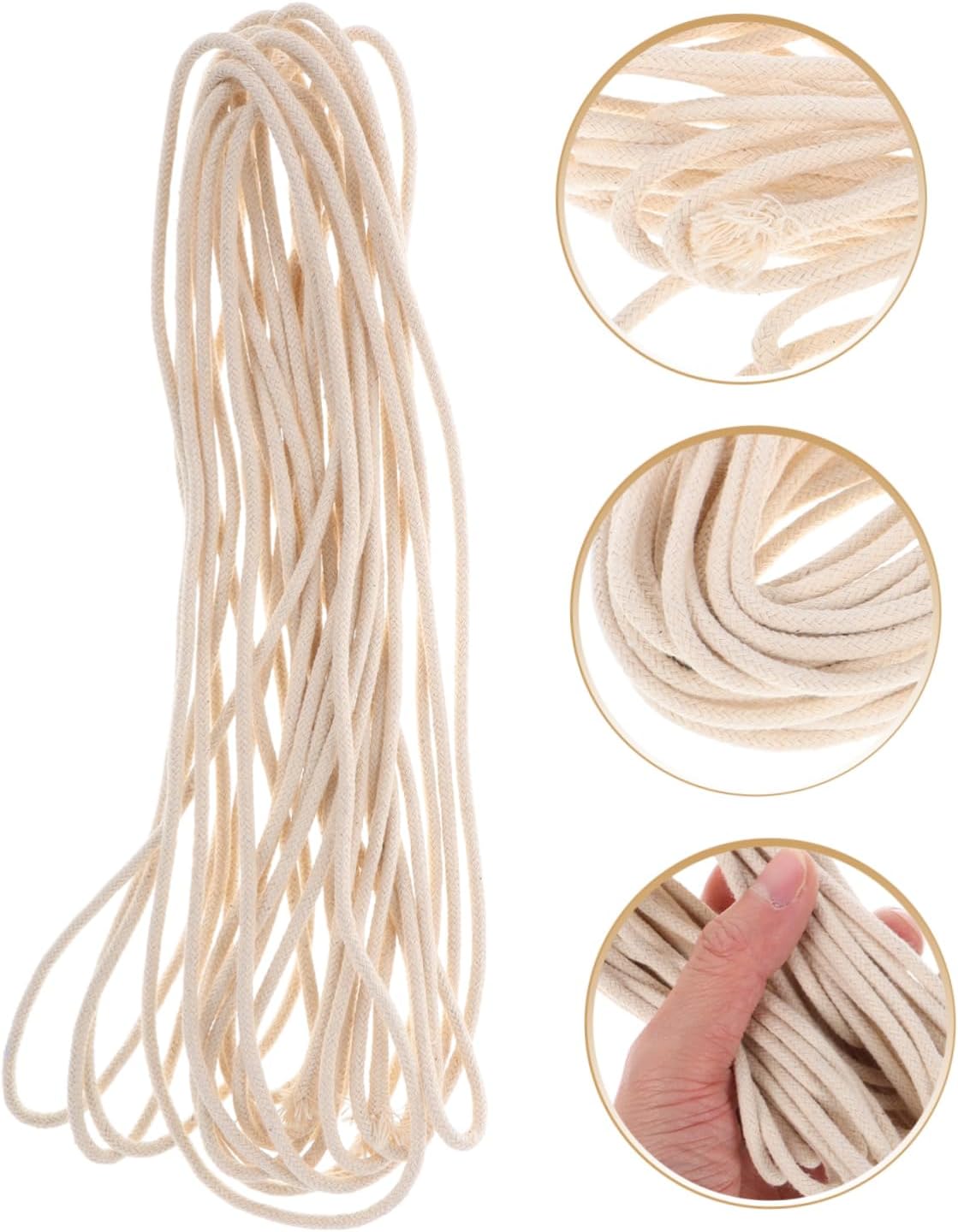 Sosoport Cotton Oil Lamp Wicks Replacement Xmas 10m Braided