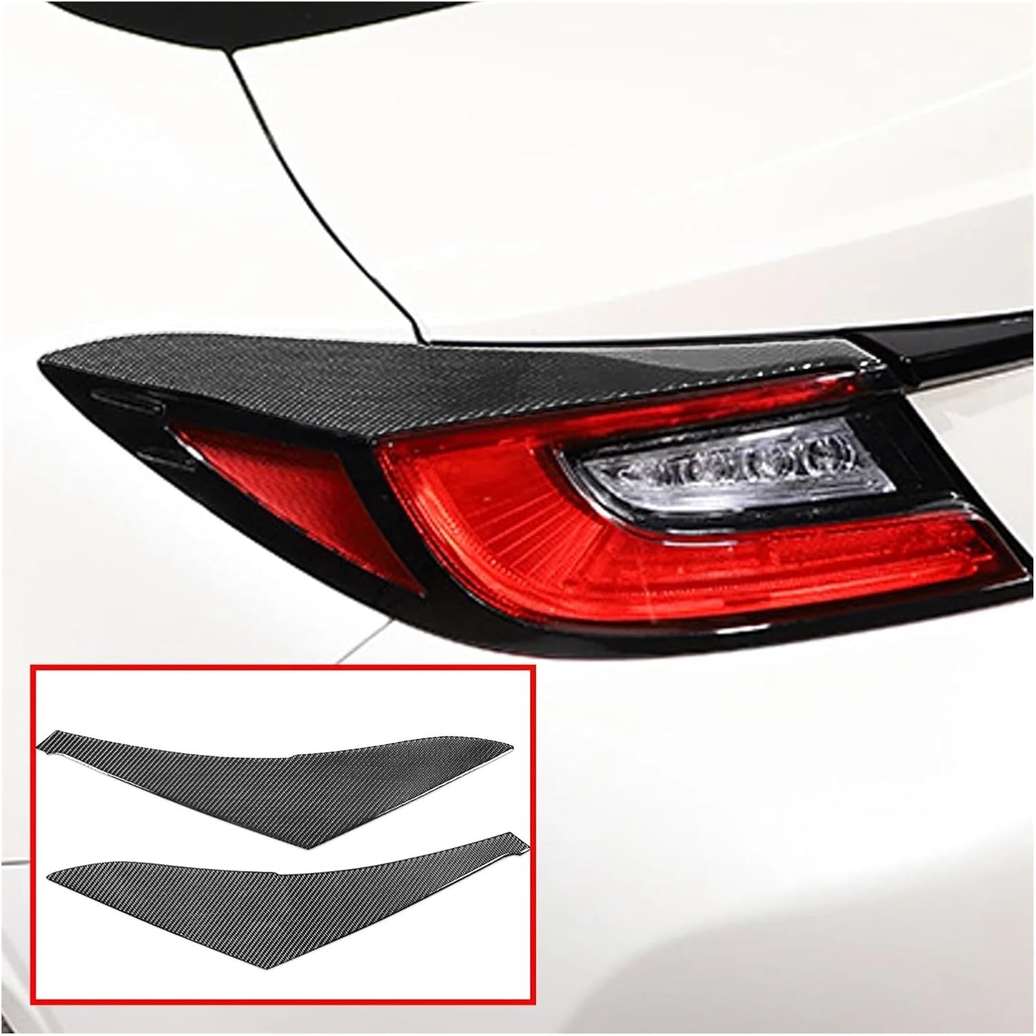 Real Carbon Fiber Rear Tail Light Eyebrow Cover Trim Compatible For Subaru BRZ GR86 2022-23