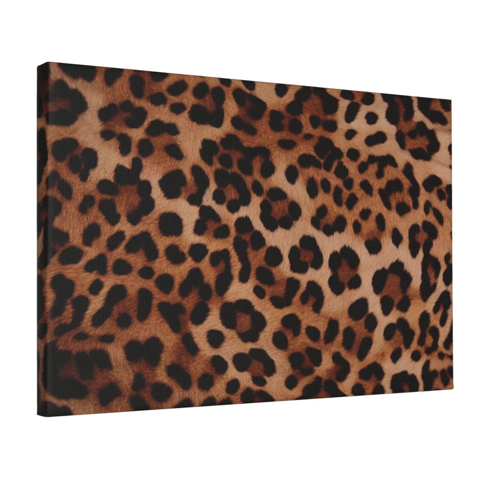 Canvas Wall Art for Living Room Wall Decor 12"x18" Modern Artwork Painting Pictures Hanging Canvas Prints Leopard Print Aesthetic Wall Art for Bedroom Bathroom Office Wallart Decor