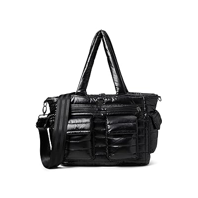 THINK ROYLN Two Faced Reversible Tote Handbags Pearl Black, Polyester