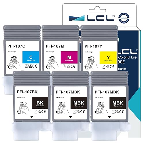 PFI-107 PFI107 Ink Cartridge Replacement for Canon PFI-107MBK PFI-107BK PFI-107C