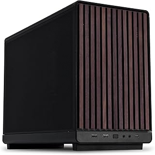 Lian Li DAN-A3 Front Wooden and Steel Mesh Side Panel mATX Case - Black (PC-A3X-WD)