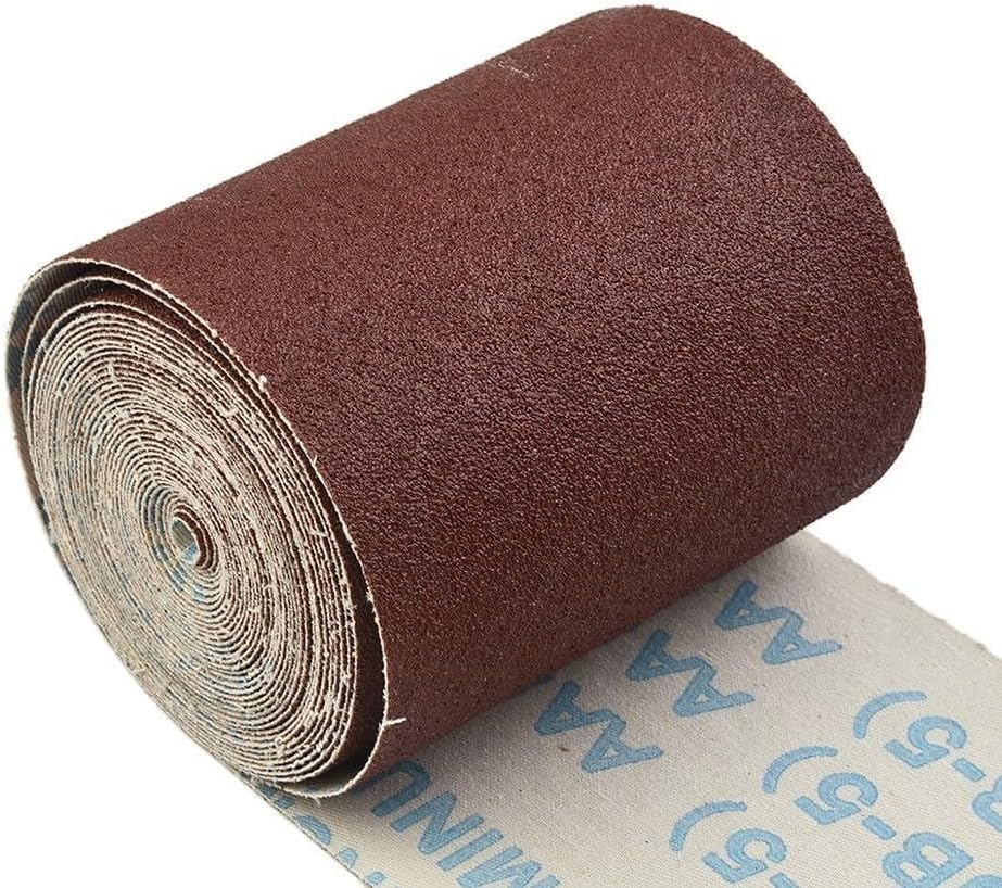 Emery Cloth Roll 5 m x 100 mm, 80-600 Grit Sanding Discs Woodcarving and Curved Surfaces, 1 Roll Polishing Sandpaper Grinding Tools 80#