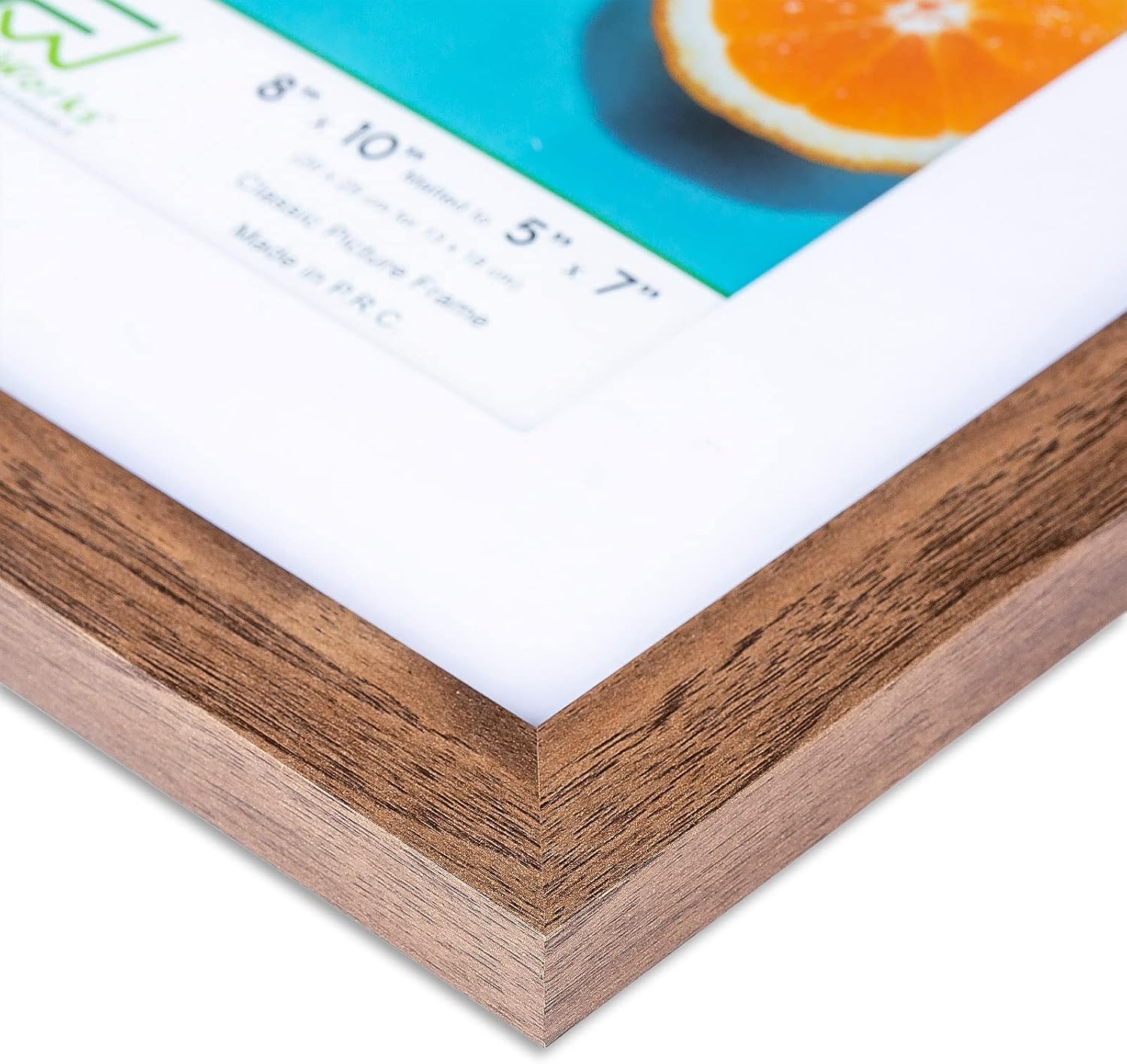 TheDisplayGuys - 2-Pack Classic Wooden Picture Frames w/Tempered Glass - 11x14 mat to 8x10 in - Dark Oak