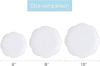 Vista 4 de Jusalpha FD-PL15 - Juego de platos de porcelana de encaje en relieve, platos para pasta/ensalada/postre, juego de vajilla para restaurante, fiesta