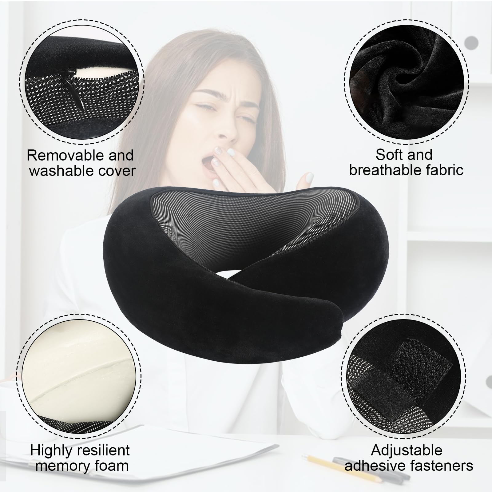 Oreiller Voyage Memoire De Forme Coussin De Voyage Naturehike - Mousse Mémoire Forme - Portable Avec Sac - Pour Nuque Et Support Orthopédique Oreiller Portable