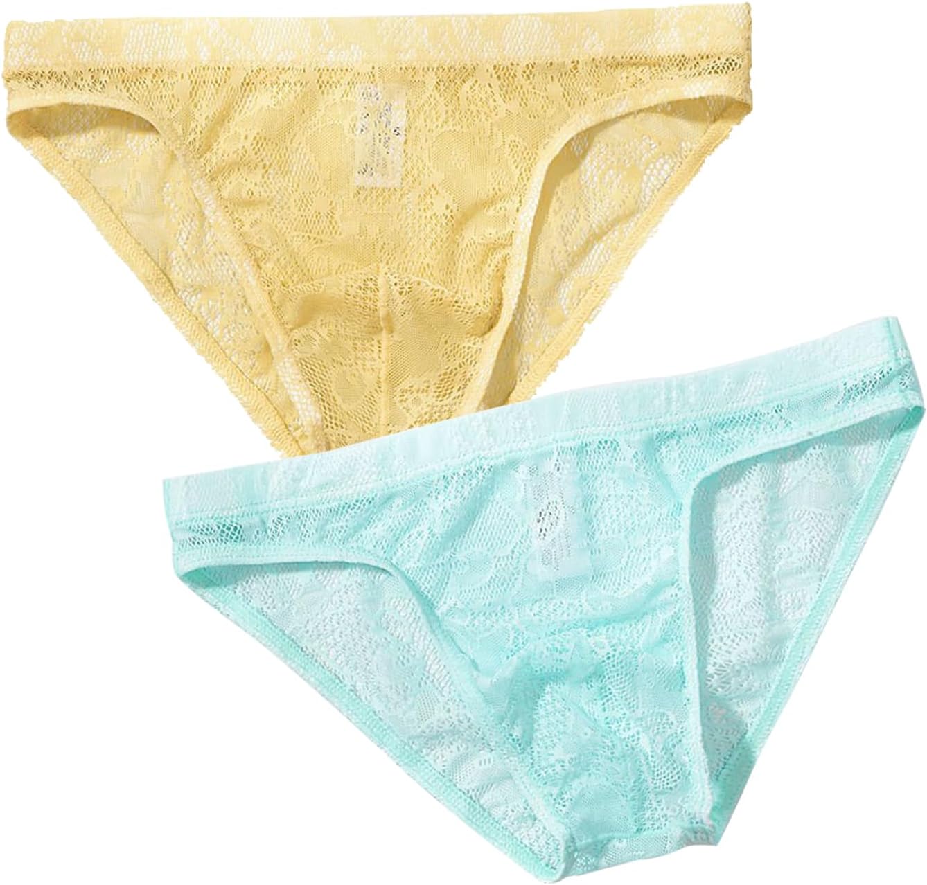 Mens Lace Breathable Underwear Boxers Briefs sexy Panties for Male pouch bulge open Sissy men's lingerie Convex Pack