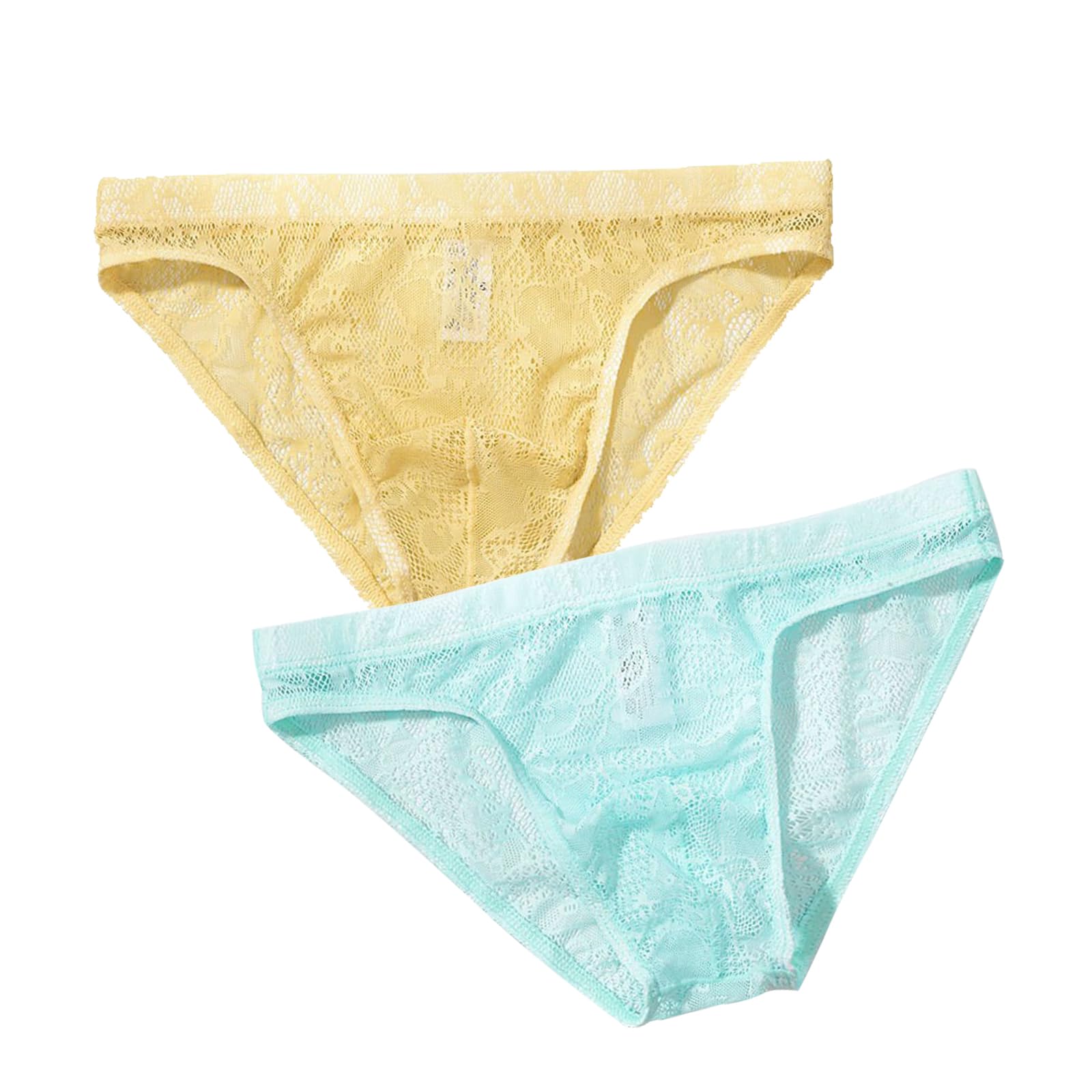 Mens Lace Breathable Underwear Boxers Briefs sexy Panties for Male pouch bulge open Sissy men's lingerie Convex Pack