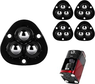 4 PCS Small Appliance Casters Wheels Sticky Swivel Sliders Mini Self Adhesive Universal Wheel 360 Degree Rotation Storage Box Furniture Bins Bottom Trash Can Kitchen Appliances Caster (Black)