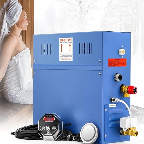 Kit generador de ducha de vapor de 6KW para baño, sauna, spa, sistema de autodrenamiento, cabezal de vapor de aromaterapia, controlador impermeable