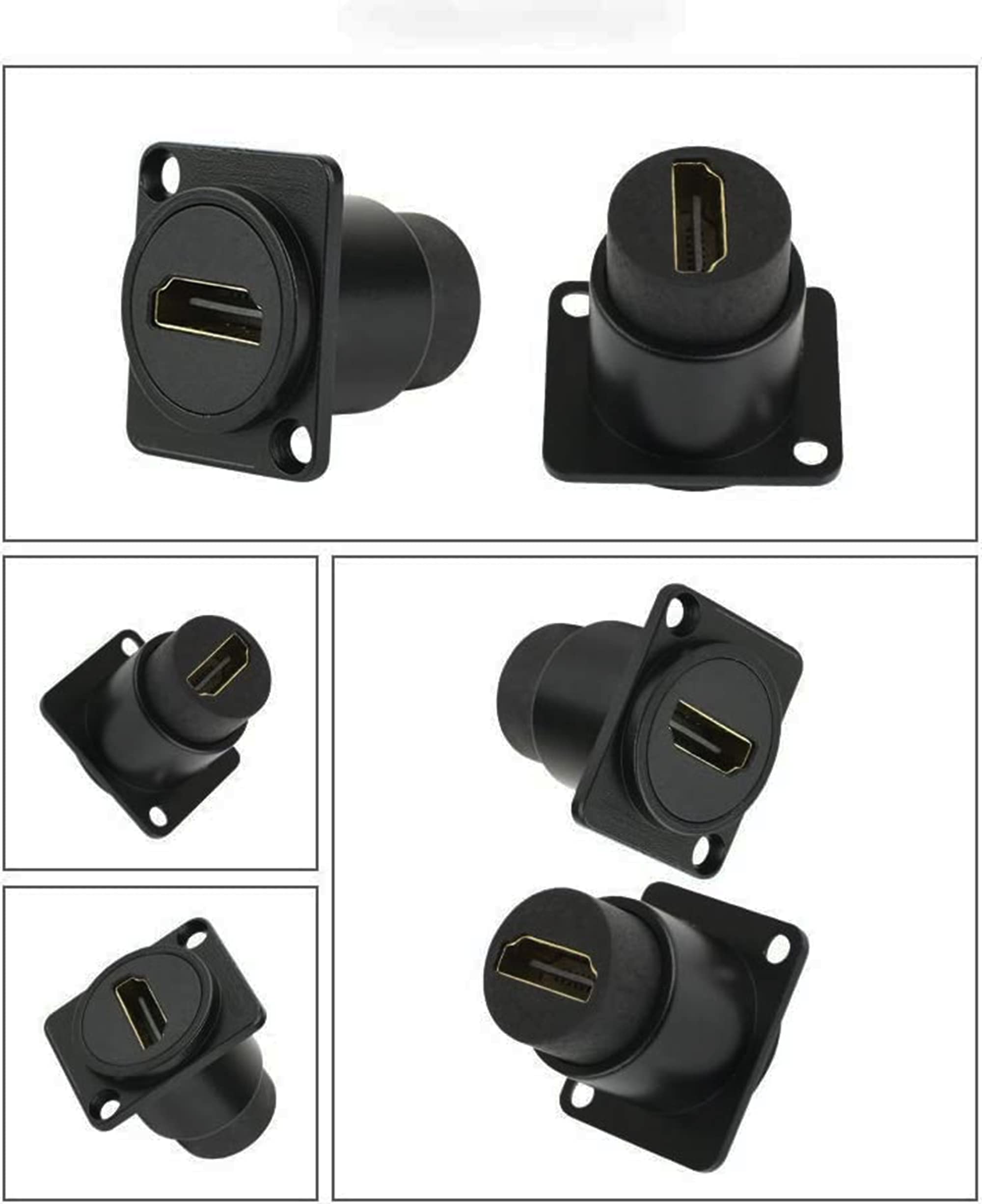 Adaptateur HDMI - ZISONIX - Coupleur HDMI Femelle - Plaqué Or - Noir - TV Son Photo