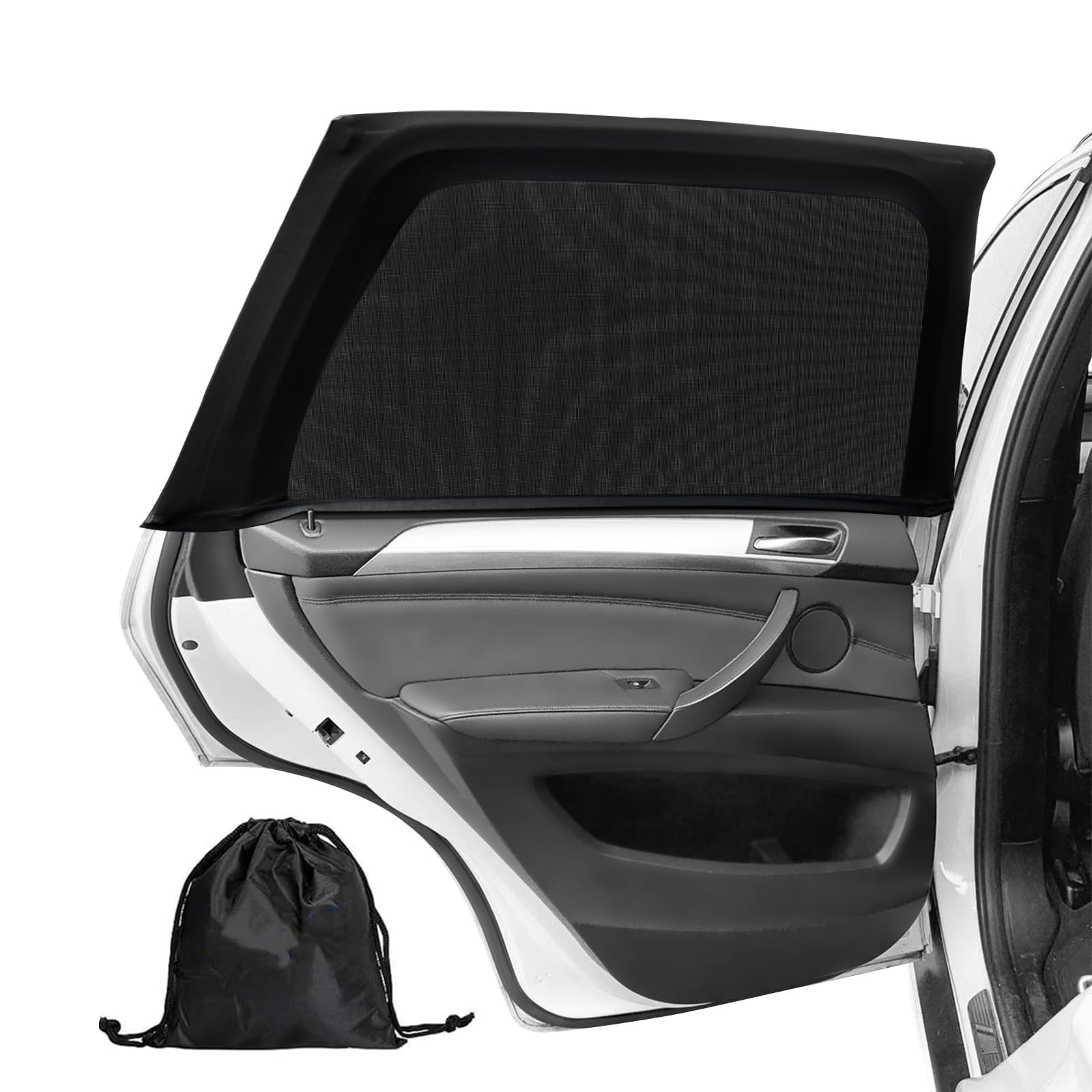 Tryagat Car Window Mosquito Net for Toyota Hilux AN120 AN130 2016-2023, Car Window Screens Sun Shade Rear Side Window Mesh Cover Fly Insect Screen,2 rear windows
