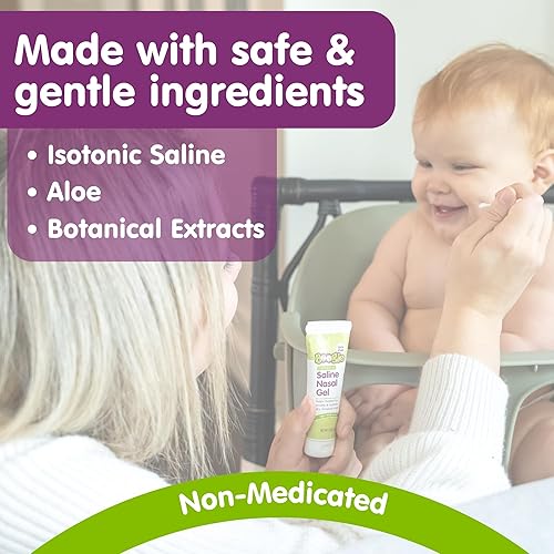 Miniatura 4 de Gel nasal salino Boogie, hecho con aloe y solución salina isotónica, calma e hidrata las narices secas o irritadas, sin perfume, paquete de 3