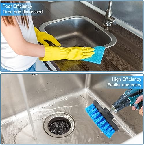 Miniatura 5 de Remerry Kit de limpieza de cepillo de taladro, juego de cepillos multiusos, juego de cepillos de limpieza para taladro, cepillos de limpieza para