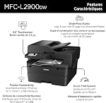 Brother MFC-L2900DW Wireless Compact Monochrome All-in-One Laser Printer with Refresh Subscription Option