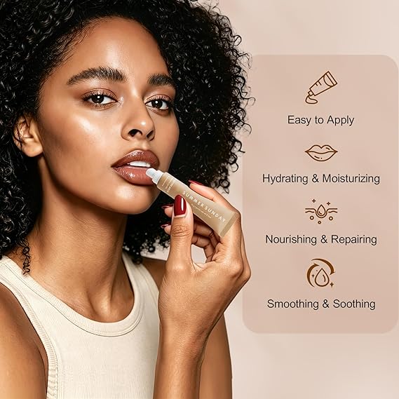 6 PCS Summer Lip Butter Balm, Lip Gloss for Instant Moisture, Lip Balm with Non-Sticky Shine, Ultra-Hydration, Lightweight, Long-lasting Soothing Lip Care