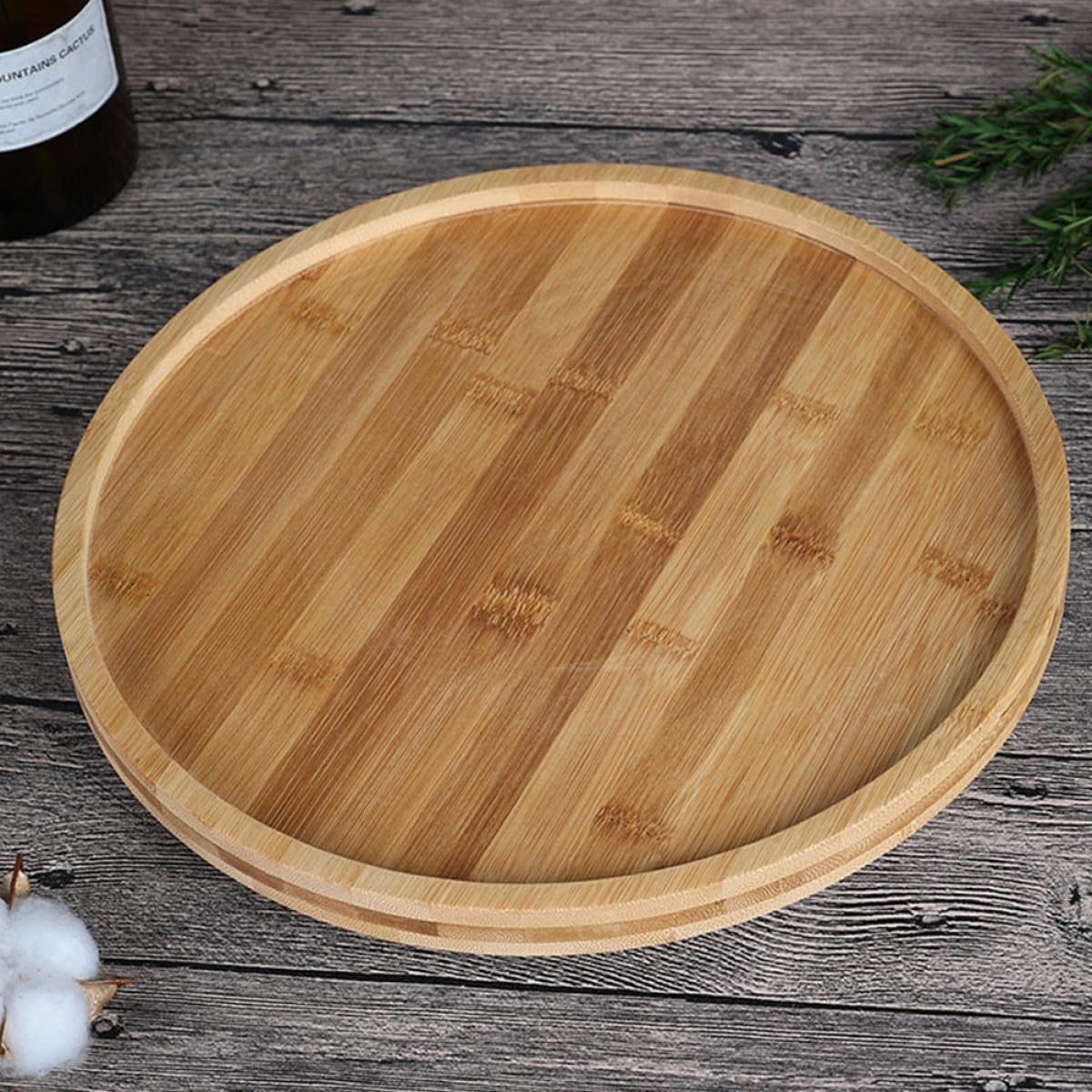 Gramofon z naturalnego drewna, 20 cm, stabilna podstawa do serwowania ciastek, rustykalny stojak na tarty, ciasteczka, do deserów, dekoracja domu