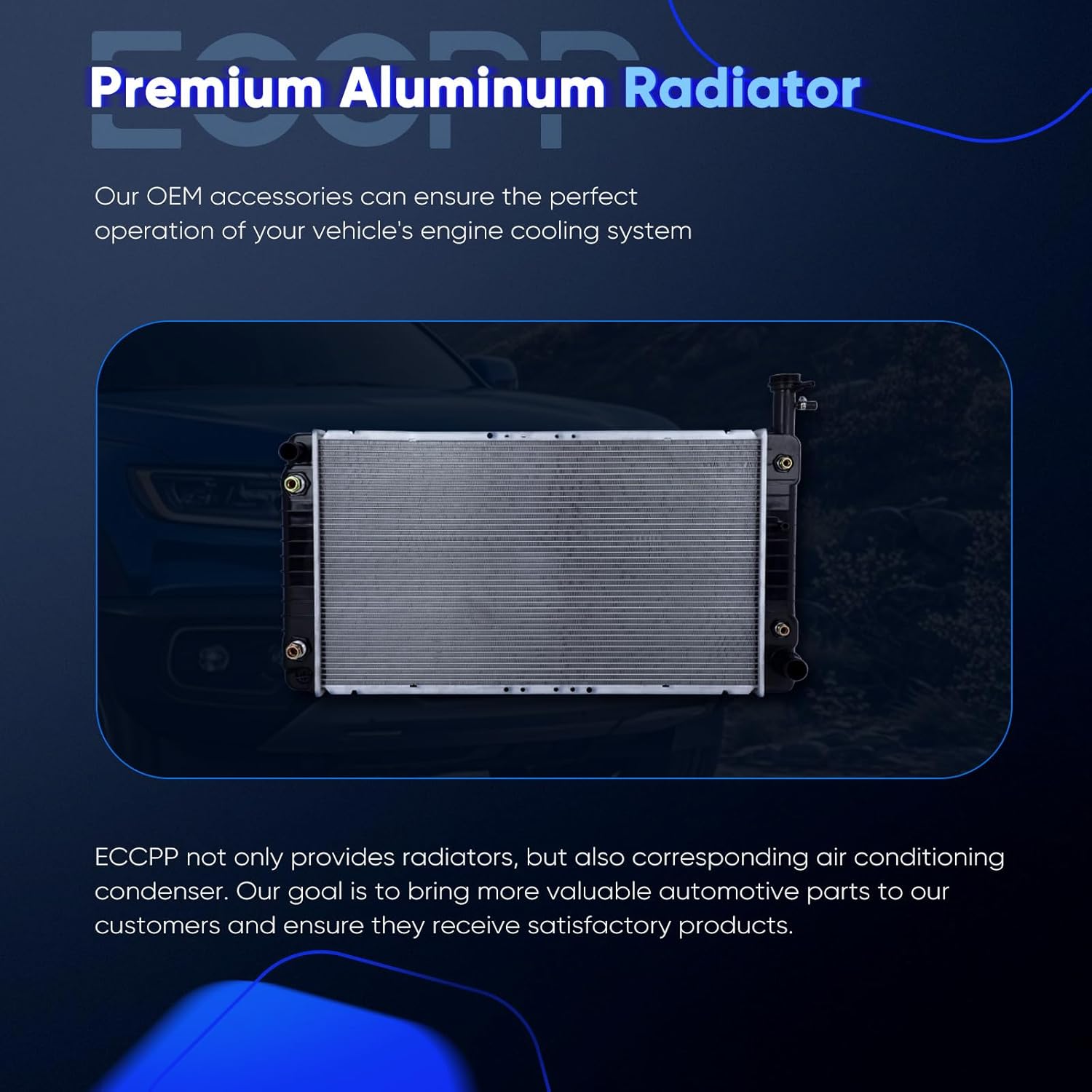 ECCPP 2793 Radiator for 2004-2014 for Chevrolet for Express 1500 4.3L 2004-2006 for Chevrolet for Express 2500 4.3L 2004-2014 for GMC for Savana 1500 4.3L 2005 for GMC for Savana 2500 4.3L