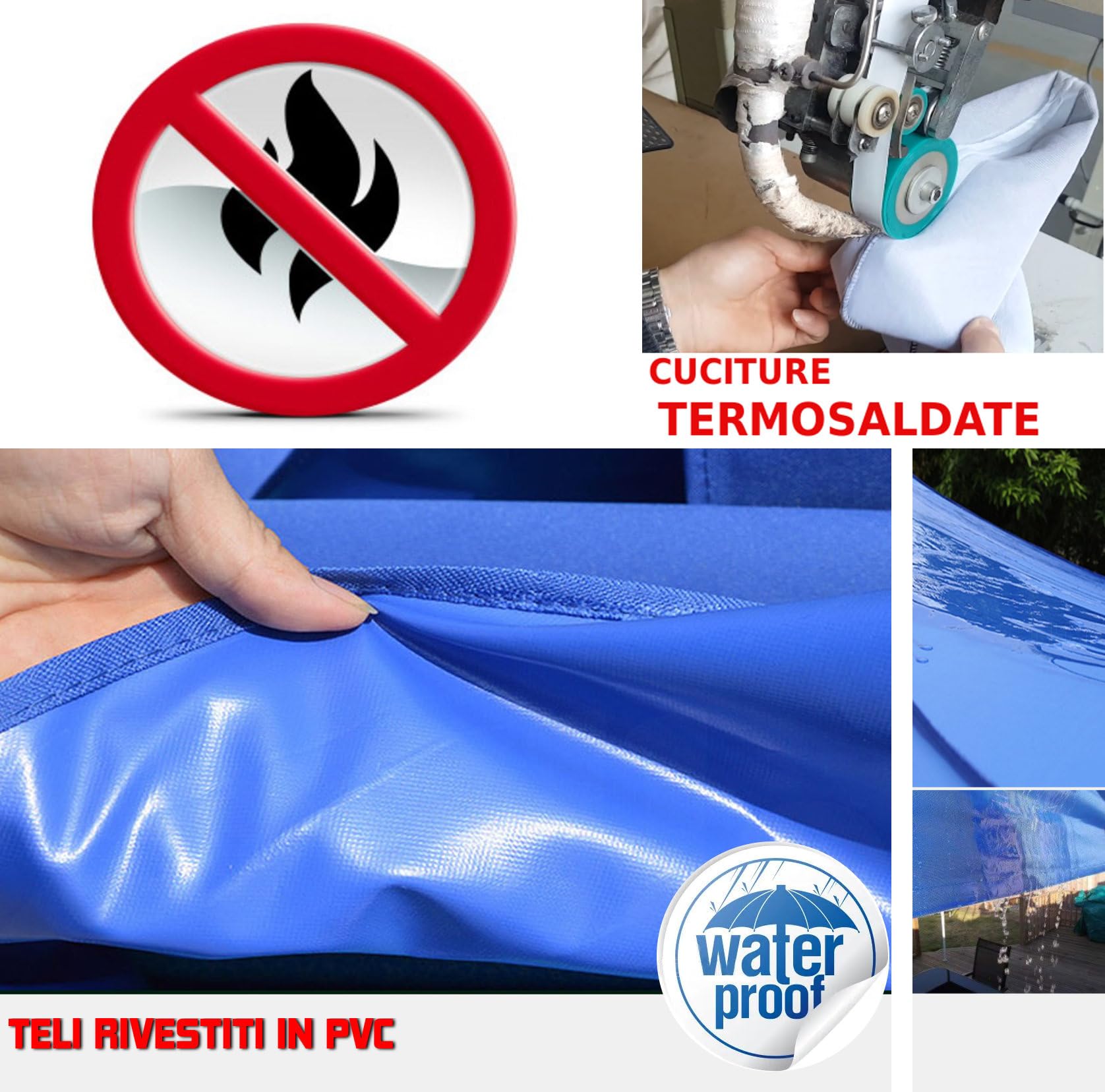 Gazebo certificato IGNIFUGO pieghevole acciaio portatile estendibile richiudibile estensibile per fiere eventi stand chiosco tenda tendone mercato mercatino (laterali esclusi) (Nero, 3x3m)