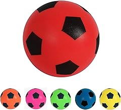 HTI Fun Sport 20cm Football | Indoor/Outdoor Soft Sponge Foam Soccer Ball | Play Many Games For Hours Of Fun | Suitable For Adults, Boys And Girls Of All Ages (19.4cm Red)