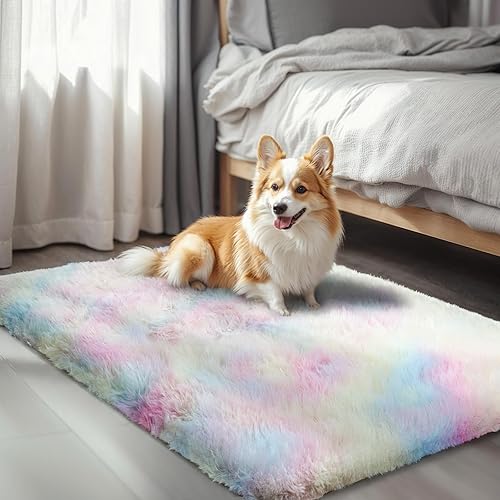 Miniatura 100 de Tapetes para sala de 6 x 9, tapetes de pelo largo grandes y suaves, tapete de área afelpado para dormitorio, decoración estética del hogar para Gris