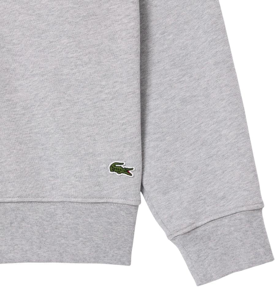 Lacoste Men's Fleece Crew Neck Graphic Sweatshirt, Silver Chine, Medium - Image 7