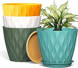 4 Pack Indoor Outdoor Plant Pots