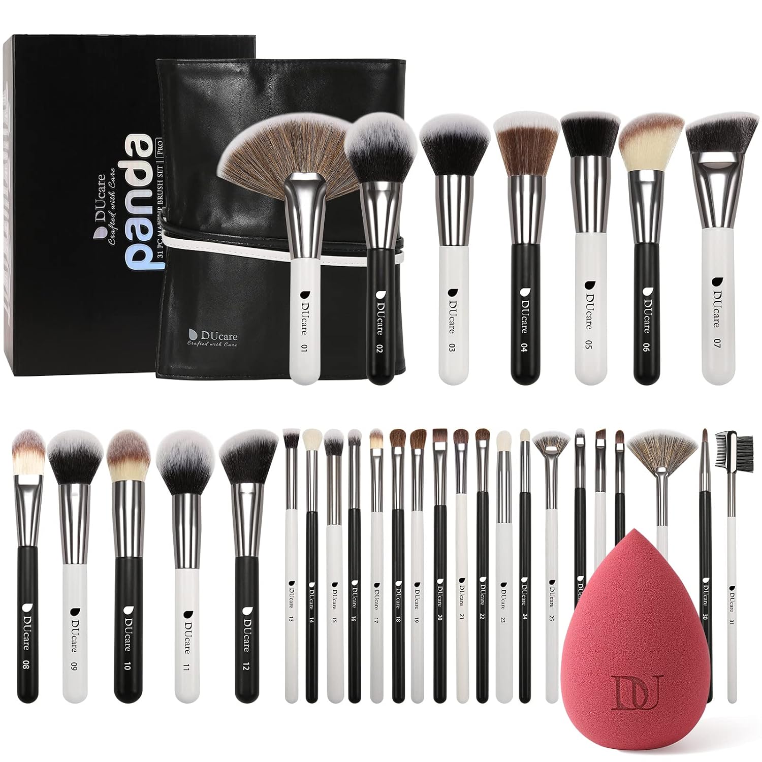 DUcare Professional Makeup Brushes set +Makeup Blender Sponge
