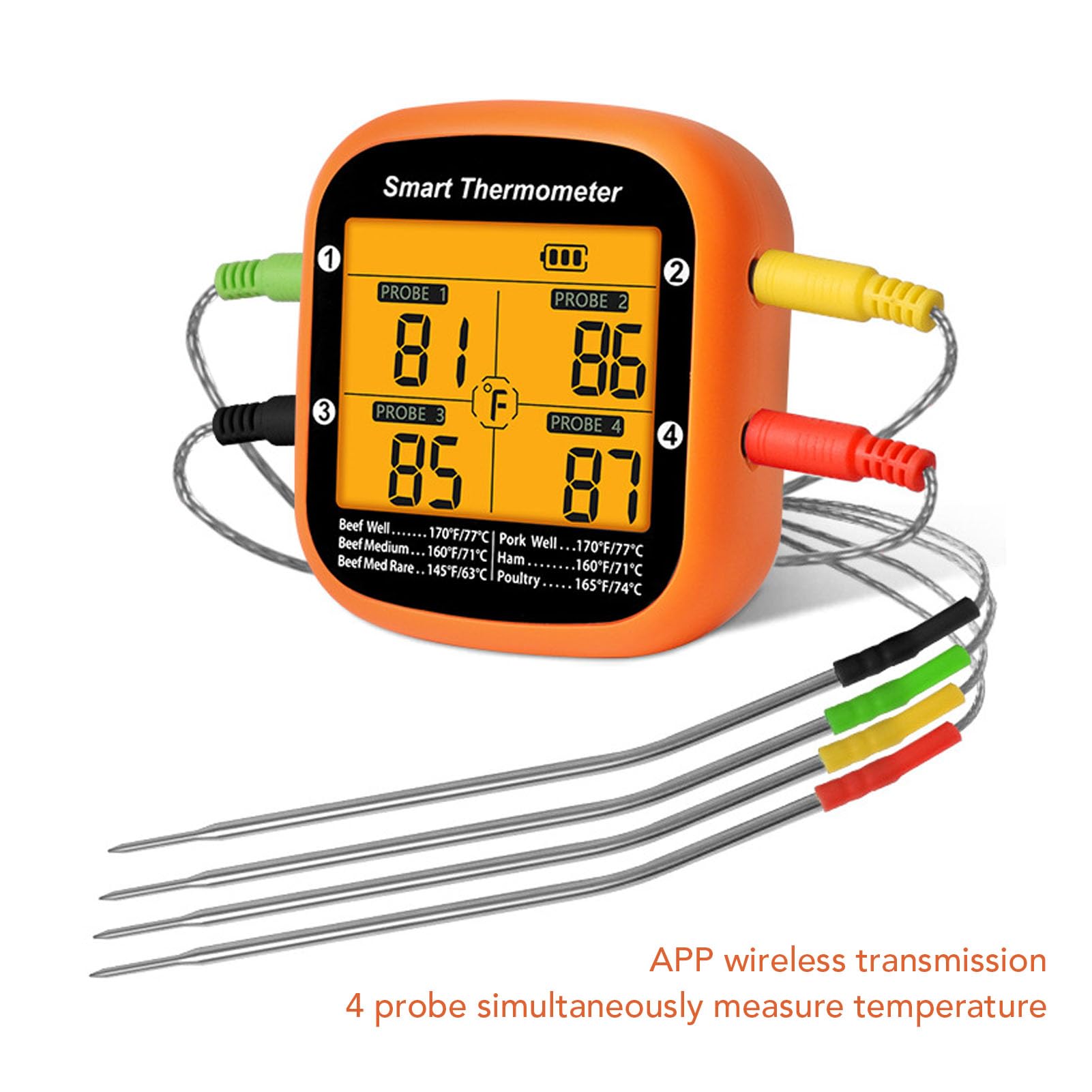 Sonda de Temperatura de Carne, Termómetro Digital para Parrilla, Aplicación Inteligente Bt, Control Remoto, Utensilios de Cocina para Parrilla, Barbacoa, Suministros de Cocina