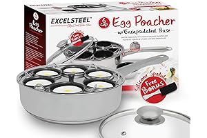 EXCELSTEEL 6-Cup Rust-Proof Non-Stick Induction Cooktop Egg Poacher