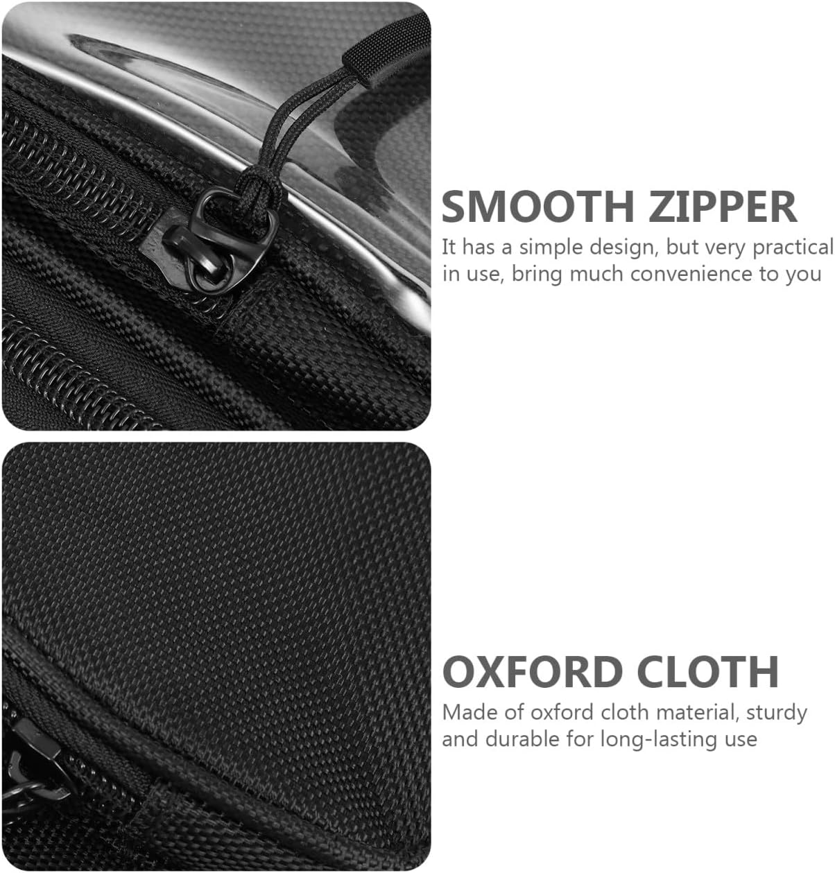 Motorcycle Tank Bag for Motorbike with Magnetic Oxford Cloth Black