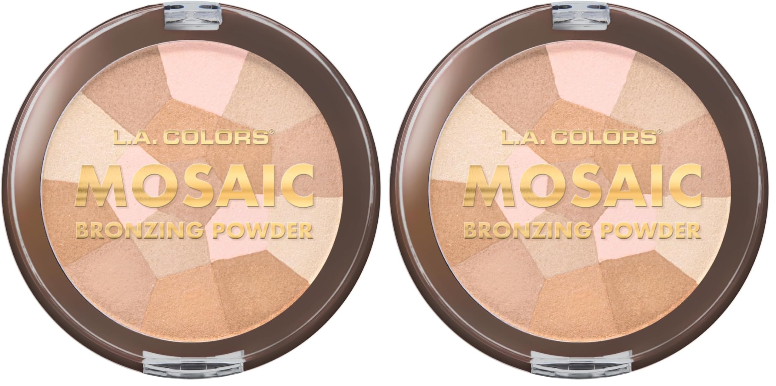 L.A. COLORS HD Mosaic Bronzer (carded), Sun-Kissed Bronze CBMP270 (Pack of 2) 1 Count (Pack of 2)