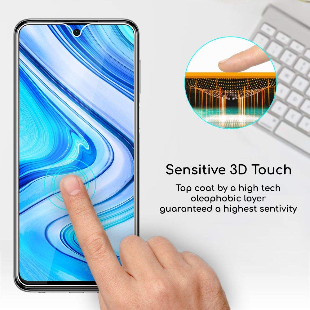 Vetro Xiaomi Redmi Note 9 Pro Vetro Temperato QUITECO Per Xiaomi Redmi Note 9 - 3 Pezzi, 0.26 Mm, Durezza 9H, Anti-Graffi Pellicola Protettiva Redmi Note 9 - Foto 4